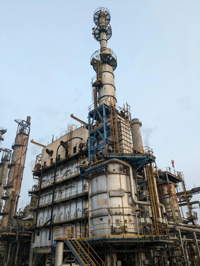 Low Angle View of a Refinery